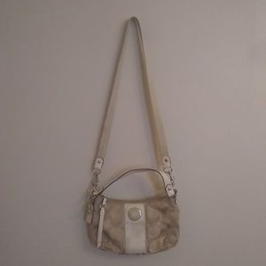 Coach tan crossbody purse